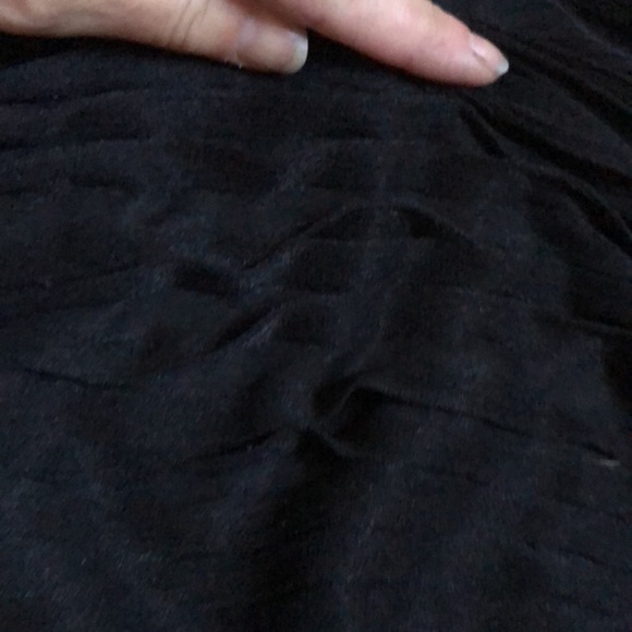 Studio M black size medium skirt semi tiered sheer lined pull on stretch - Picture 8 of 13